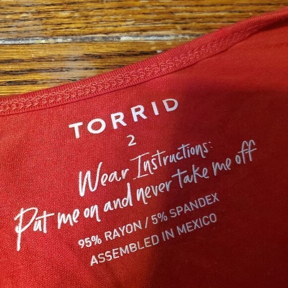 Torrid SUPER SOFT RED DOG OBSESSED TANK  Sz 2 - Picture 4 of 6